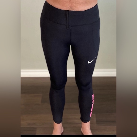 NIKE Leggings Women's X-SMALL Black DRI-FIT 24-26”W x 26” Inseam MINT‼️ # - Picture 1 of 9